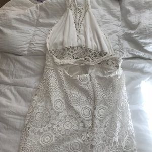 White crotchet summer dress